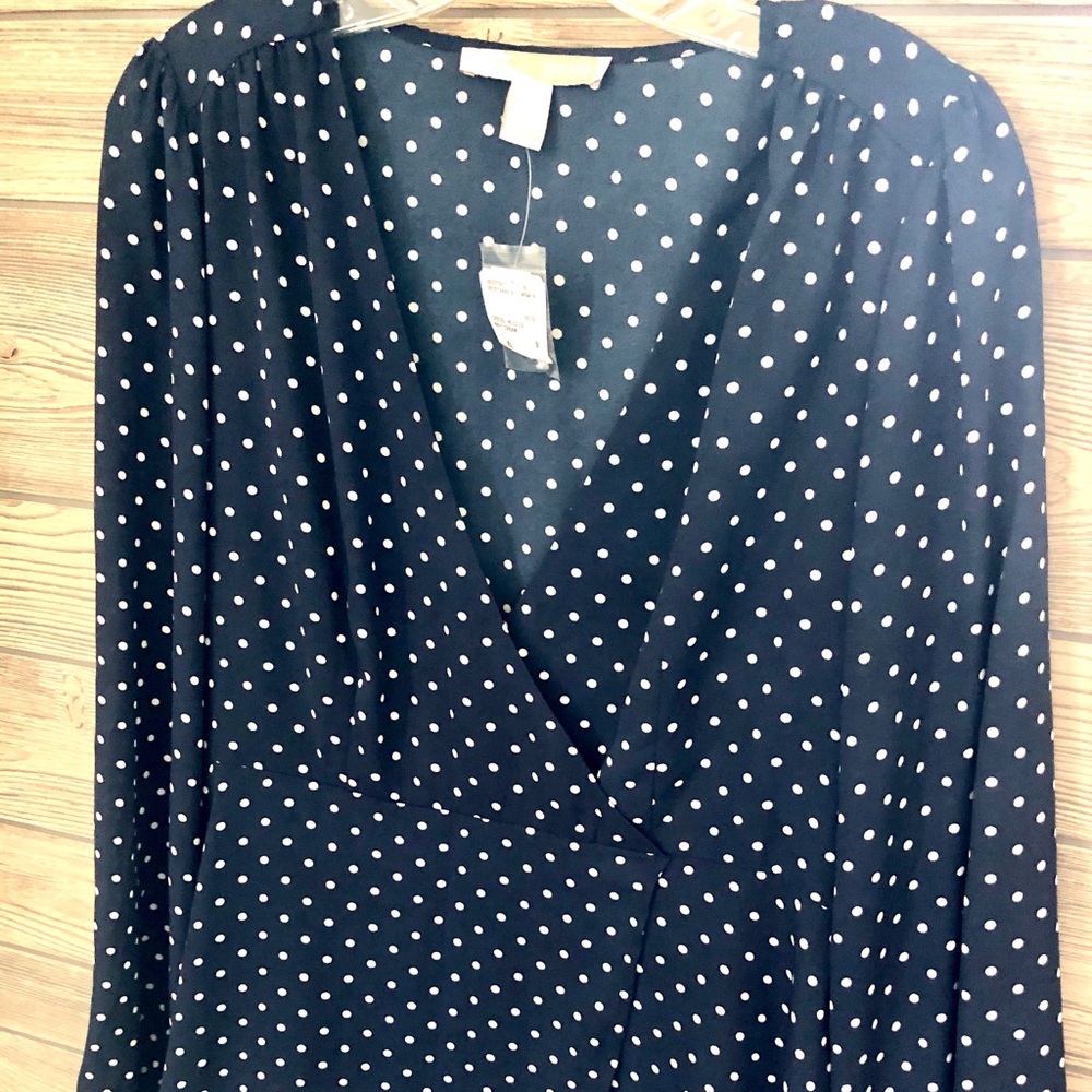 Forever 21 Navy Polka Dot Maxi Dress XL